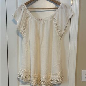 Victoria’s Secret beige crochet BoHo coverup S/M
